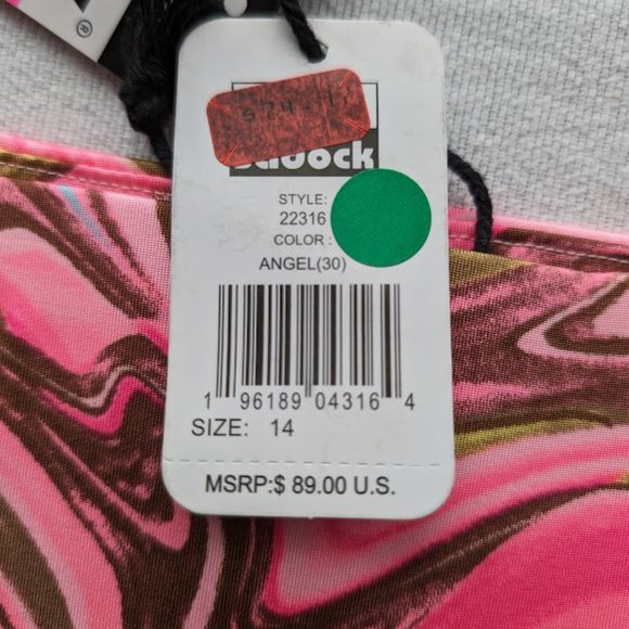 Women's Jamie‎ Sadock 17.5" Pull On Golf Skort Size 14 Whirl Marbled Angel NEW - Picture 4 of 9